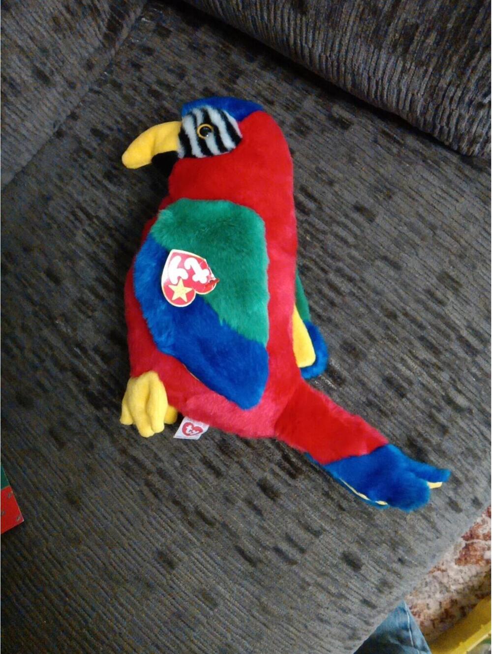 TY BEANIE baby 1997/1998 Jabber the Parrot Multiple Tag Errors